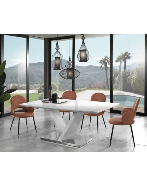 4 Chaises Elisabeth marron - 87x60x60 cm