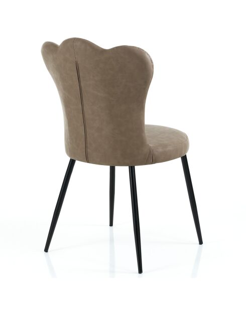 4 Chaises Charlotte sable - 90x52x55 cm
