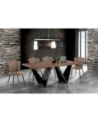 4 Chaises Charlotte sable - 90x52x55 cm