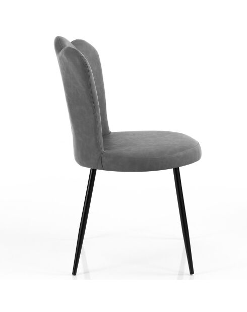 4 Chaises Charlotte grises - 90x52x55 cm
