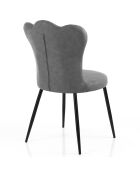 4 Chaises Charlotte grises - 90x52x55 cm