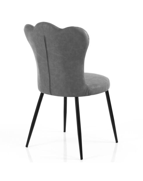 4 Chaises Charlotte grises - 90x52x55 cm