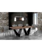 4 Chaises Charlotte grises - 90x52x55 cm