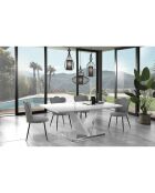 4 Chaises Charlotte grises - 90x52x55 cm