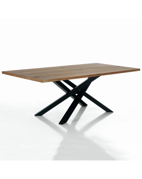 Table Quatrieme chêne/noir - 77x100x200 cm