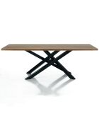 Table Quatrieme chêne/noir - 77x100x200 cm