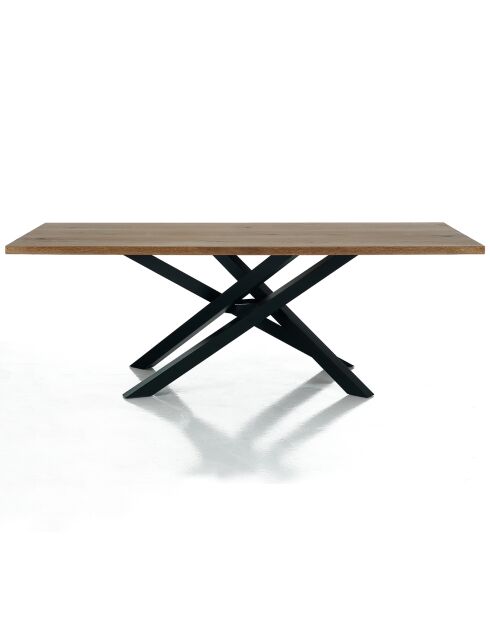 Table Quatrieme chêne/noir - 77x100x200 cm