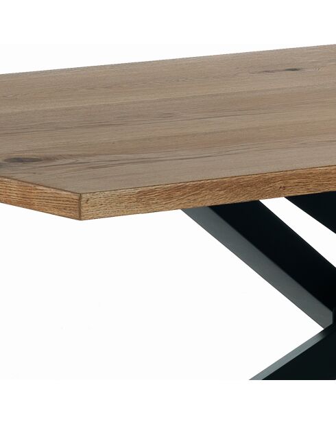 Table Quatrieme chêne/noir - 77x100x200 cm