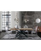 Table Quatrieme chêne/noir - 77x100x200 cm
