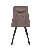 4 Chaises Tapissée Diamond grises - 46x53x89 cm