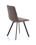 4 Chaises Tapissée Diamond grises - 46x53x89 cm