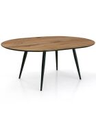 Table À Rallonge Valdi noyer/noir - 76x110x110 cm