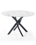 Table Bill Marble marbre/noir - 78xØ.110 cm