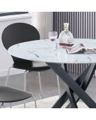Table Bill Marble marbre/noir - 78xØ.110 cm
