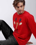 Oh Deer rotes Sweatshirt