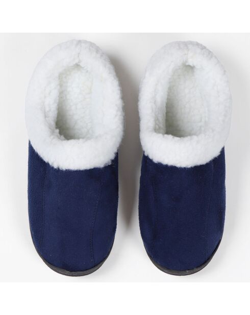 Chaussons en Peau de Mouton bleus