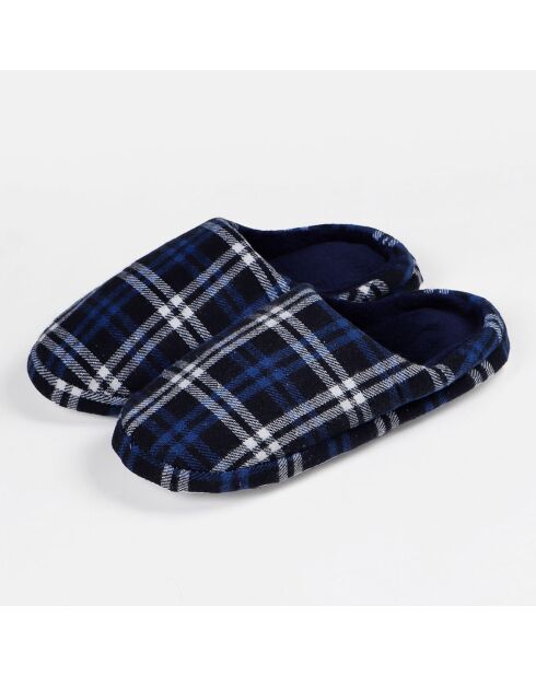Chaussons à carreaux bleus