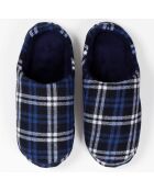 Chaussons à carreaux bleus