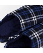 Chaussons à carreaux bleus