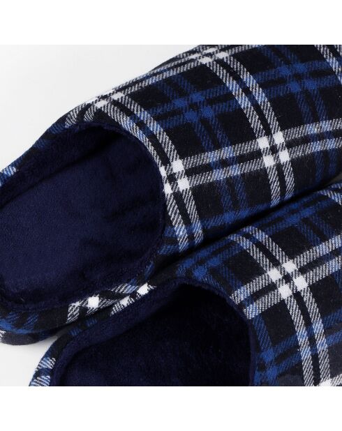 Chaussons à carreaux bleus