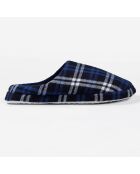 Chaussons à carreaux bleus