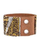 Tiger Siberia zilver/chocoladebruine manchet