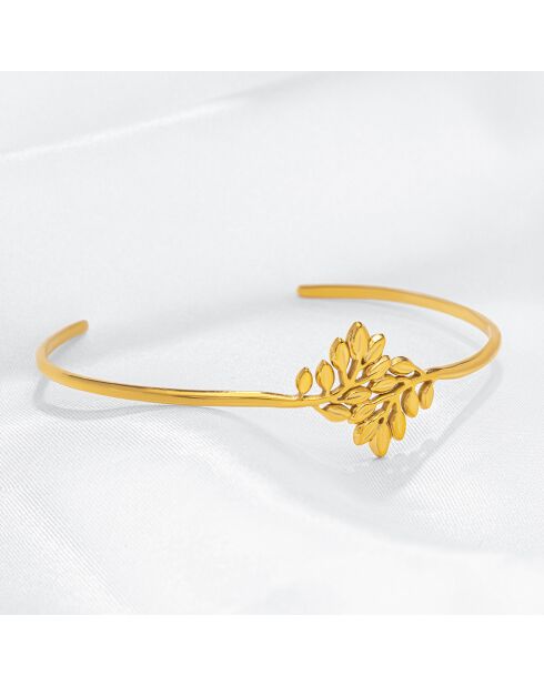 Brazalete dorado frondoso