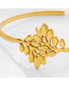 Brazalete dorado frondoso