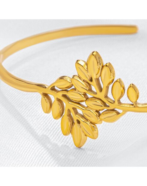 Brazalete dorado frondoso