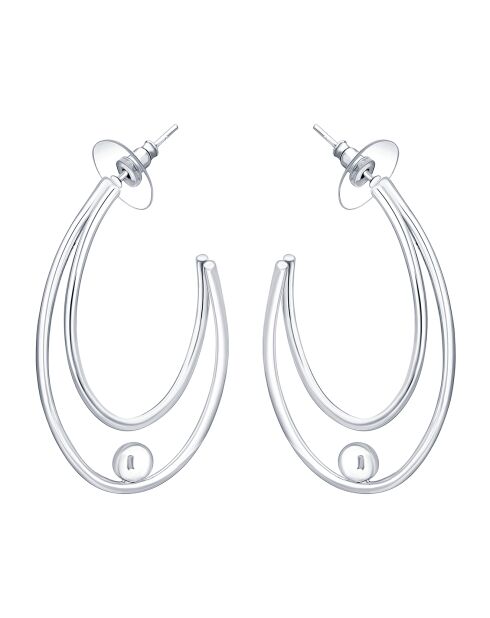 Orecchini ovali in argento