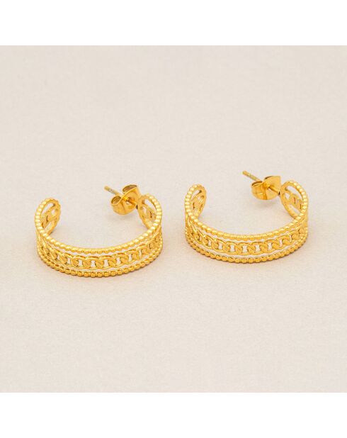 Boucles d'oreilles Gormeto dorées
