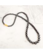 Collier Margo Hématite doré/noir