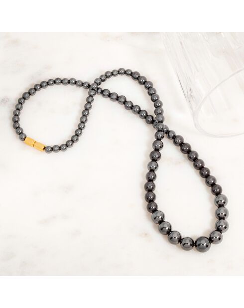 Collier Margo Hématite doré/noir