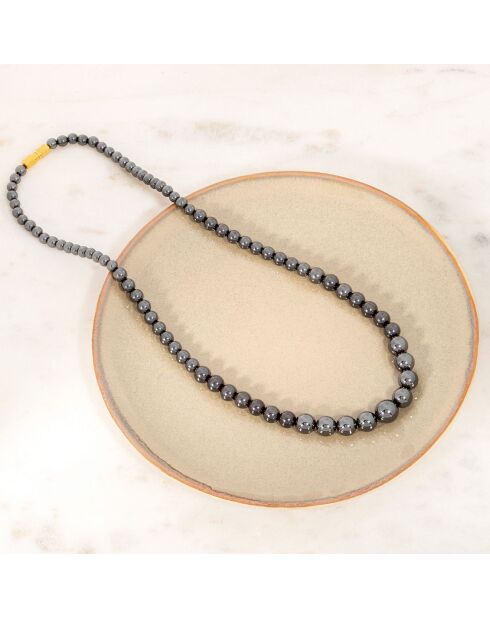 Collier Margo Hématite doré/noir