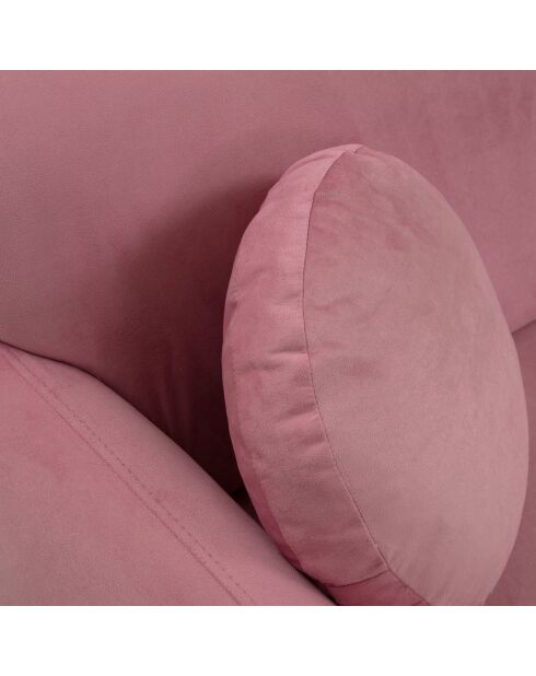 Canapé 3 places Eddy rose - 223x83x86 cm