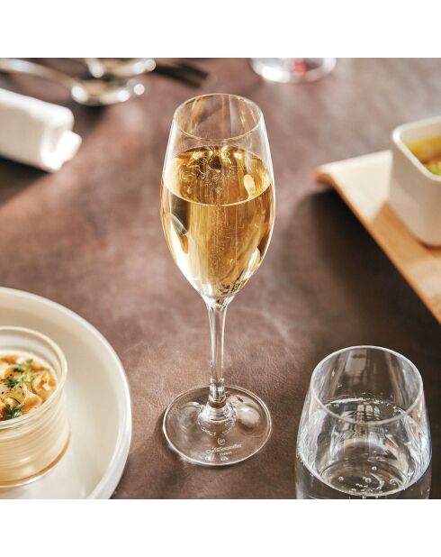 6 Flûtes à champagne Séquence transparentes - 24 cl