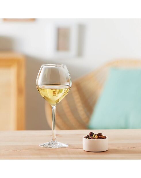 6 Verres à pied Cheer Up transparents - 35 cl