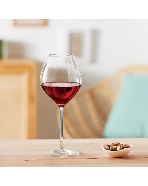 6 Verres à pied Cheer Up transparents - 55 cl