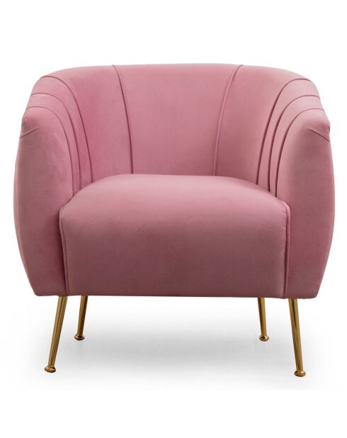 Fauteuil Istiridye rose - 85x85x80 cm