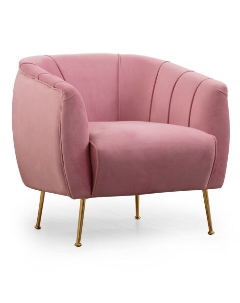 Fauteuil Istiridye rose - 85x85x80 cm