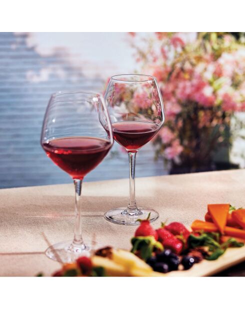 6 Verres à pied Cabernet Vins Jeunes transparents - 47 cl