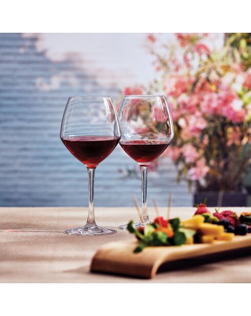 6 Verres à pied Cabernet Vins Jeunes transparents - 47 cl