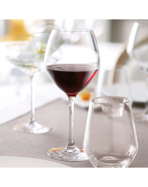 6 Verres à pied Cabernet Vins Jeunes transparents - 58 cl