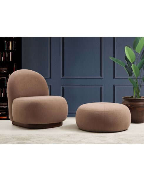 Pouf Tina cappuccino - 55x35 cm