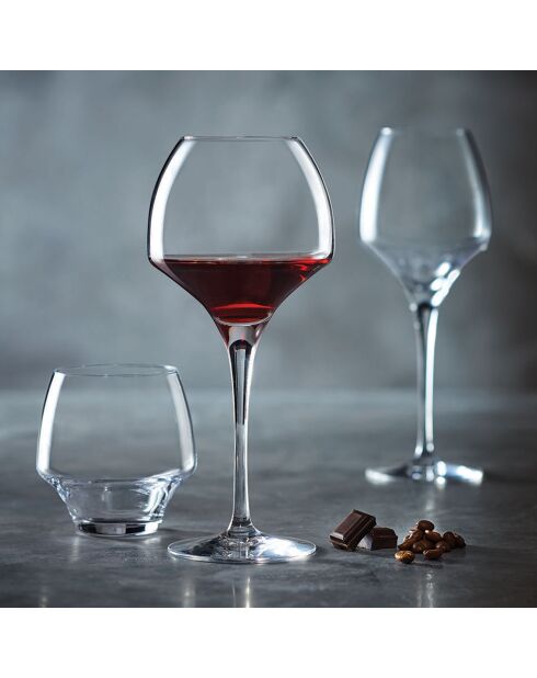 6 Verres à pied Open Up transparents - 40 cl