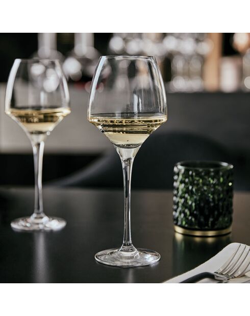 6 Verres à pied Open Up transparents - 40 cl