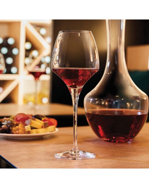 6 Verres à pied Open Up transparents - 40 cl