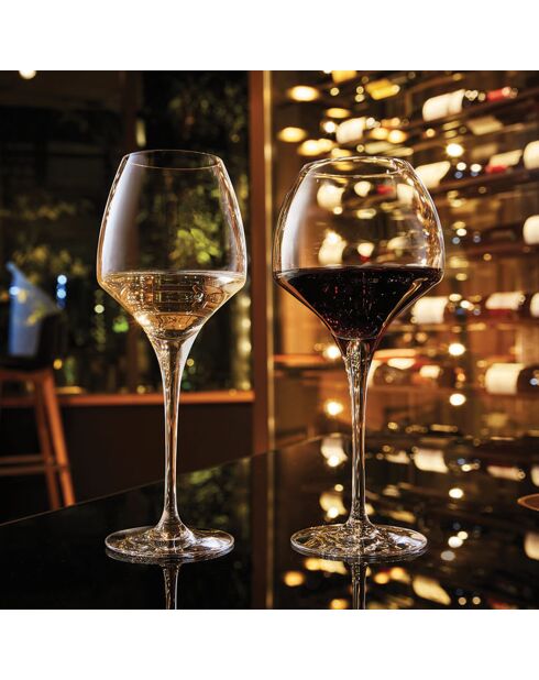 6 Verres à pied Open Up transparents - 40 cl