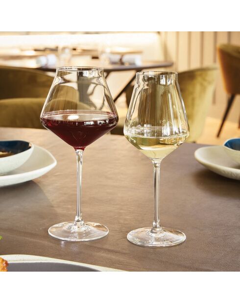 6 Verres à pied Reveal Up transparents - 40 cl
