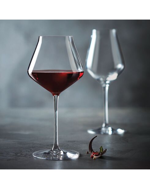 6 vasos Reveal Up con tallo transparente - 30 cl